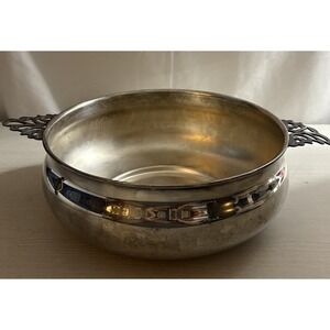 The Sheffield Silver Co 8.5" Silverplate Bowl or Casserole Caddy 2 Handles USA